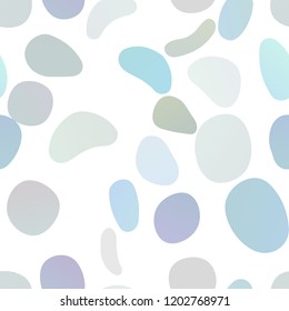 Dark Blue, Green vector seamless texture with disks. Blurred bubbles on abstract backdrop with colorful gradient. Pattern for design of fabric, wallpapers.