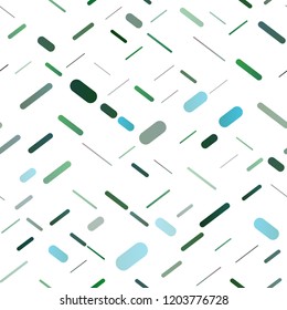 Dark Blue, Green vector seamless texture with colored lines. Lines on blurred abstract background with gradient. The template can be used as a background.