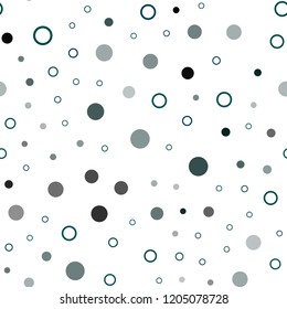 Dark Blue, Green vector seamless layout with circle shapes. Modern abstract illustration with colorful water drops. Pattern for design of window blinds, curtains.