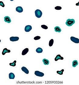 Dark Blue, Green vector seamless cover with spots. Illustration with set of shining colorful abstract circles. Trendy design for wallpaper, fabric makers.