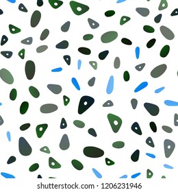 Dark Blue, Green vector seamless cover in polygonal style with circles. Illustration with set of colorful circles, triangles. Pattern can be used for websites.