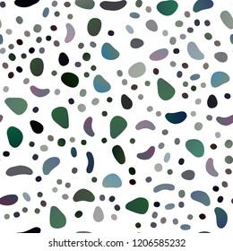 Dark Blue, Green vector seamless cover with circles. Glitter abstract illustration with blurred drops of rain. Trendy design for wallpaper, fabric makers.