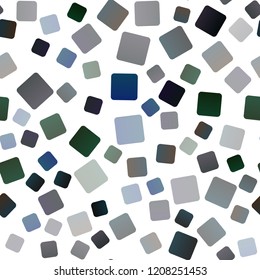Dark Blue, Green vector seamless backdrop with rectangles, squares. Rectangles on abstract background with colorful gradient. Pattern for busines ad, booklets, leaflets