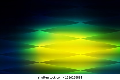 Dark Blue, Green vector seamless texture in rectangular style. Rectangles on abstract background with colorful gradient. Pattern for trendy fabric, wallpapers.