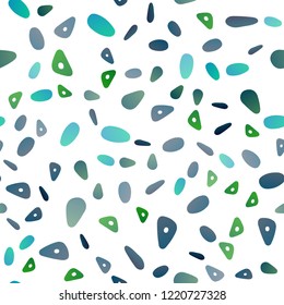Dark Blue, Green vector seamless background with triangles, circles. Illustration with set of colorful circles, triangles. Pattern for busines ad, booklets, leaflets