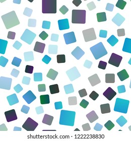 Dark Blue, Green vector seamless backdrop with rectangles, squares. Glitter abstract illustration with rectangular shapes. Modern template for your landing page.
