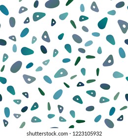 Dark Blue, Green vector seamless backdrop with lines, circles. Glitter abstract illustration with spheres, triangular lines. Best design for your ad, poster, banner.