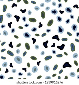 Dark Blue, Green vector seamless template with circles. Illustration with set of shining colorful abstract circles. Pattern for design of fabric, wallpapers.
