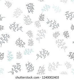 Dark Blue, Green vector seamless elegant background with branches. Modern abstract illustration with leaves and branches. Template for business cards, websites.