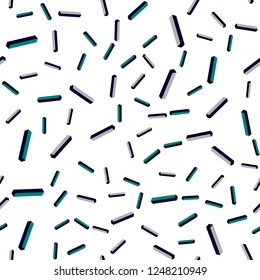 Dark Blue, Green vector seamless, isometric cover with stright stripes. Glitter abstract illustration with colorful sticks. Design for wallpaper, fabric makers.