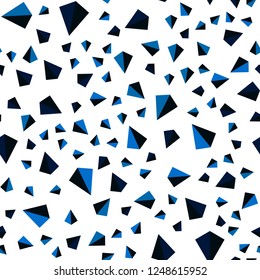 Dark Blue, Green vector seamless, isometric template with crystals, triangles. Modern abstract illustration with colorful triangles. Texture for window blinds, curtains.