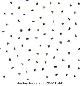 Dark Blue, Green vector seamless template with ice snowflakes. Modern geometrical abstract illustration with snowflakes. Design for textile, fabric, wallpapers.
