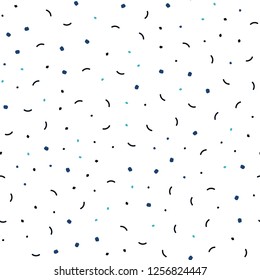Dark Blue, Green vector seamless backdrop with dots and lines. Colorful illustration with circles and lines in futuristic style. Pattern for trendy fabric, wallpapers.