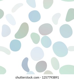 Dark Blue, Green vector seamless pattern with spheres. Glitter abstract illustration with blurred drops of rain. Pattern for design of fabric, wallpapers.