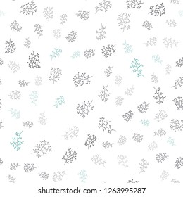 Dark Blue, Green vector seamless elegant template with leaves, branches. Glitter abstract illustration with leaves and branches. Trendy design for wallpaper, fabric makers.