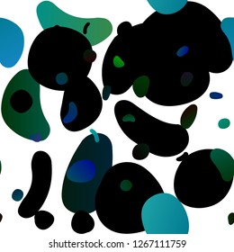 Dark Blue, Green vector seamless backdrop with dots, spots. Illustration with set of shining colorful abstract circles. Trendy design for wallpaper, fabric makers.