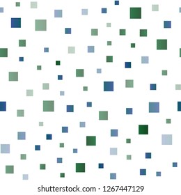 Dark Blue, Green vector seamless texture in rectangular style. Rectangles on abstract background with colorful gradient. Pattern for commercials.