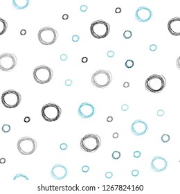 Dark Blue, Green vector seamless backdrop with dots. Blurred decorative design in abstract style with bubbles. Pattern can be used for ads, leaflets.