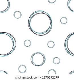 Dark Blue, Green vector seamless cover with spots. Beautiful colored illustration with blurred circles in nature style. Pattern for trendy fabric, wallpapers.