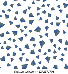 Dark Blue, Green vector seamless, isometric cover with polygonal style. Triangles on abstract background with colorful gradient. Template for business cards, websites.