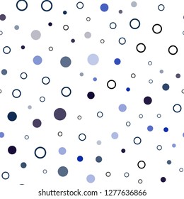 Dark Blue, Green vector seamless texture with disks. Abstract illustration with colored bubbles in nature style. Pattern for design of window blinds, curtains.