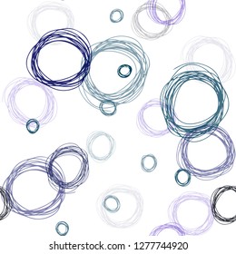 Dark Blue, Green vector seamless backdrop with dots. Illustration with set of shining colorful abstract circles. Design for textile, fabric, wallpapers.