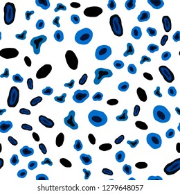 Dark Blue, Green vector seamless layout with circle shapes. Blurred decorative design in abstract style with bubbles. Pattern for design of window blinds, curtains.