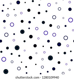 Dark Blue, Green vector seamless pattern with spheres. Blurred decorative design in abstract style with bubbles. Trendy design for wallpaper, fabric makers.