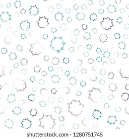 Dark Blue, Green vector seamless texture with disks. Glitter abstract illustration with blurred drops of rain. Pattern can be used for ads, leaflets.