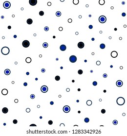 Dark Blue, Green vector seamless cover with spots. Abstract illustration with colored bubbles in nature style. Template for business cards, websites.