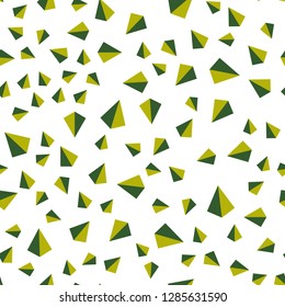 Dark Blue, Green vector seamless, isometric cover with polygonal style. Illustration with set of colorful triangles. Texture for window blinds, curtains.
