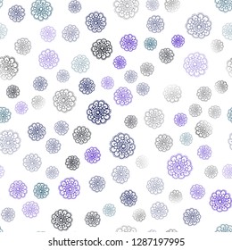 Dark Blue, Green vector seamless natural abstract pattern. Modern geometrical abstract illustration with flowers. Pattern for colorful books and pages for kids.