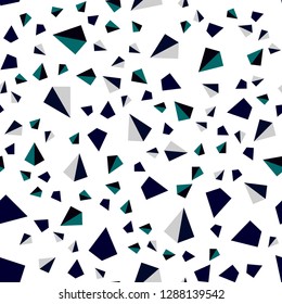 Dark Blue, Green vector seamless, isometric texture with triangular style. Modern abstract illustration with colorful triangles. Pattern for trendy fabric, wallpapers.
