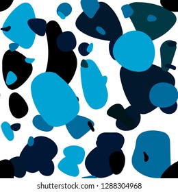 Dark Blue, Green vector seamless background with bubbles. Blurred bubbles on abstract background with colorful gradient. Design for textile, fabric, wallpapers.