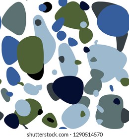 Dark Blue, Green vector seamless layout with circle shapes. Beautiful colored illustration with blurred circles in nature style. Texture for window blinds, curtains.