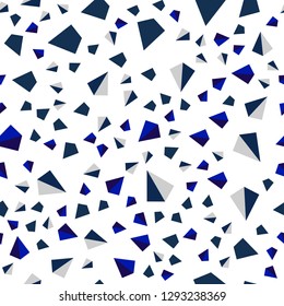 Dark Blue, Green vector seamless, isometric layout with lines, triangles. Decorative design in abstract style with triangles. Template for business cards, websites.