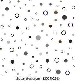Dark Blue, Green vector seamless pattern with spheres. Illustration with set of shining colorful abstract circles. Template for business cards, websites.