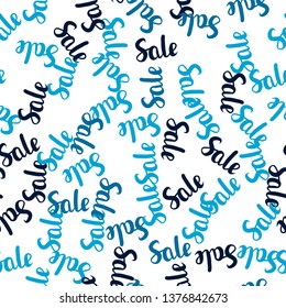 Dark Blue, Green vector seamless template with 70, 90% selling. Abstract illustration with colorful gradient symbols of sales. Backdrop for super sales on Black Friday.