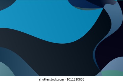 Dark Blue, Green vector shining cranked template.