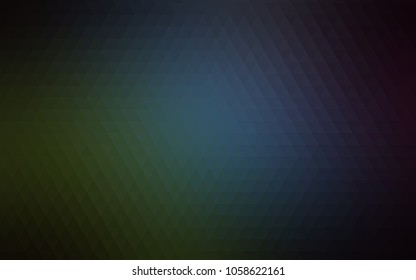Dark Blue, Green vector shining triangular template. Creative geometric illustration in Origami style with gradient. The completely new template can be used for your brand book.