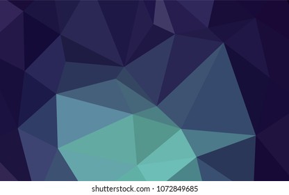 Dark Blue, Green vector shining triangular backdrop. Creative geometric illustration in Origami style with gradient. Textured pattern can be used for background.