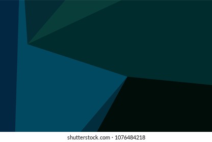 Dark Blue, Green vector shining triangular pattern. Creative geometric illustration in Origami style with gradient. The completely new template can be used for your brand book.