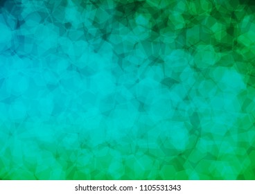 Dark Blue, Green vector shining hexagonal pattern. Colorful abstract illustration with gradient. A new texture for your design.