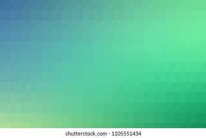 Dark Blue, Green vector shining triangular background. A completely new color illustration in a vague style. The completely new template can be used for your brand book.
