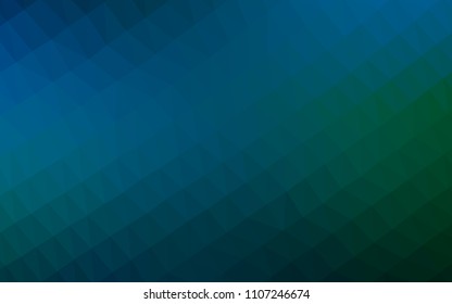 Dark Blue, Green vector shining hexagonal background. Modern geometrical abstract illustration with gradient. The elegant pattern can be used as part of a brand book.