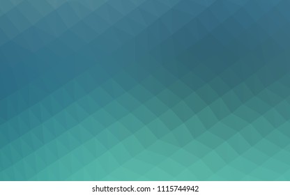 Dark Blue, Green vector shining triangular background. Modern geometrical abstract illustration with gradient. A completely new template for your business design.