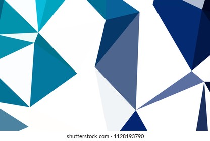 Dark Blue, Green vector shining triangular cover. Polygonal abstract illustration with gradient. A completely new design for your leaflet.