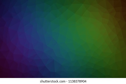Dark Blue, Green vector shining triangular layout. Geometric illustration in Origami style with gradient.  Brand new style for your business design.
