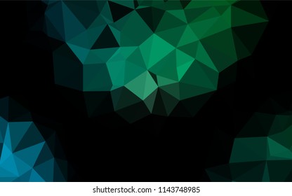 Dark Blue, Green vector shining hexagonal pattern. Brand new colored illustration in blurry style with gradient. Brand new design for your business.