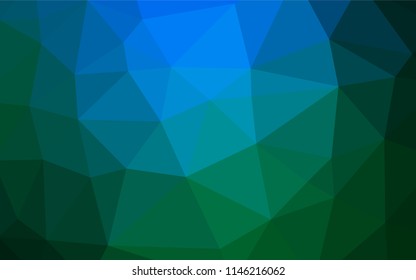 Dark Blue, Green vector shining hexagonal template. Shining colored illustration in a Brand new style. A completely new template for your business design.